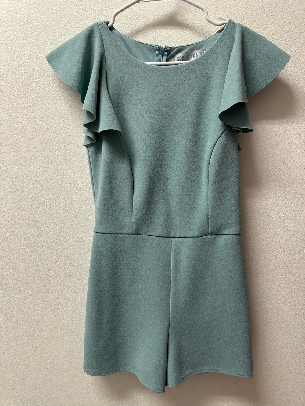 Sophie Kaye Sage Ruffle Sleeve Romper Small